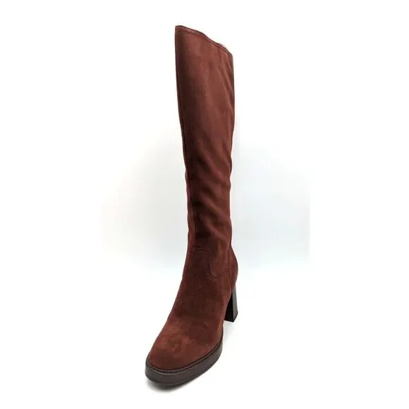 Naturalizer Women's Ona Platform Tall Boot Knee High Cappuccino Suede‎ SZ 7.5